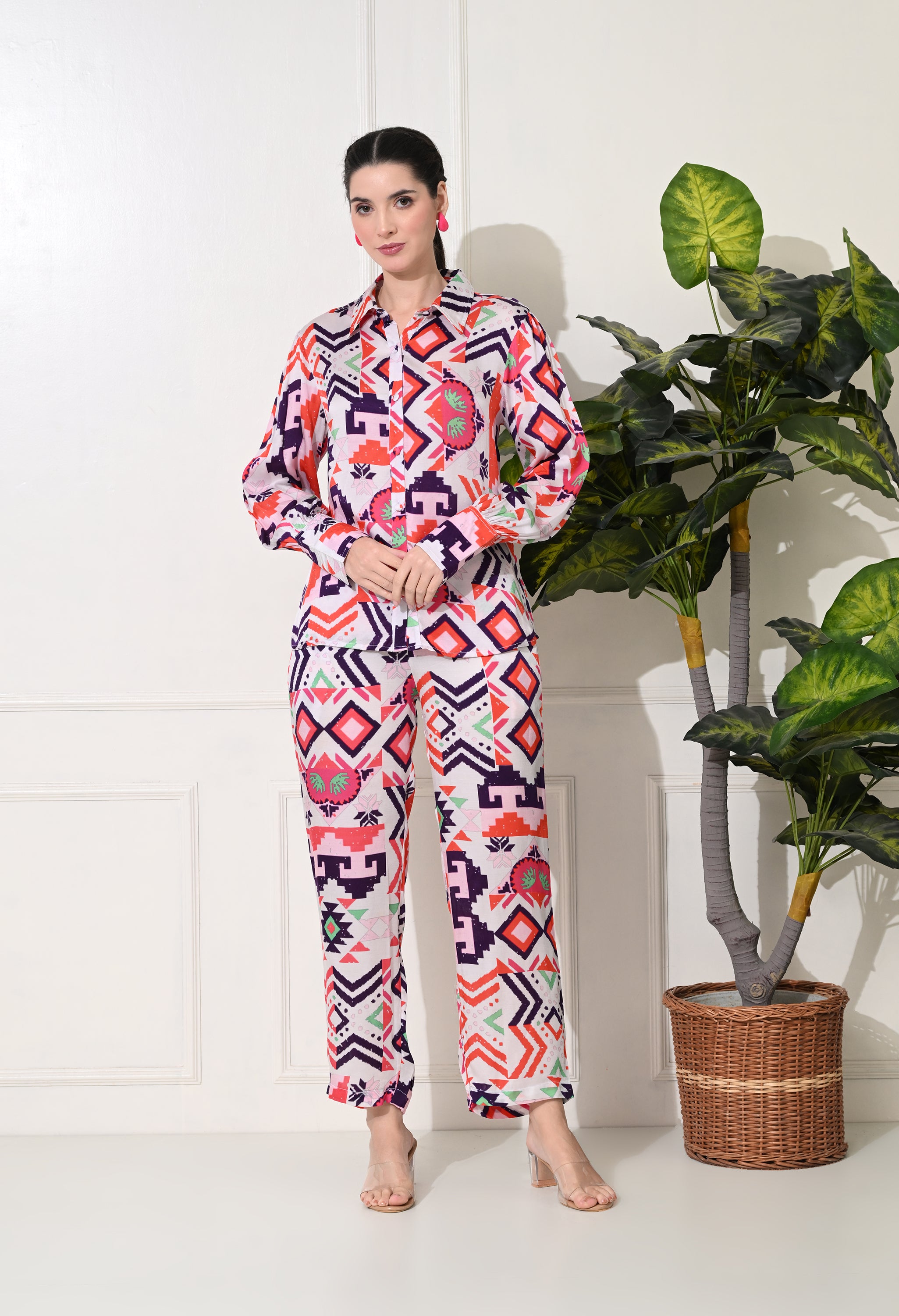 ABSTRACT PRINT COTTON CO-ORD SET