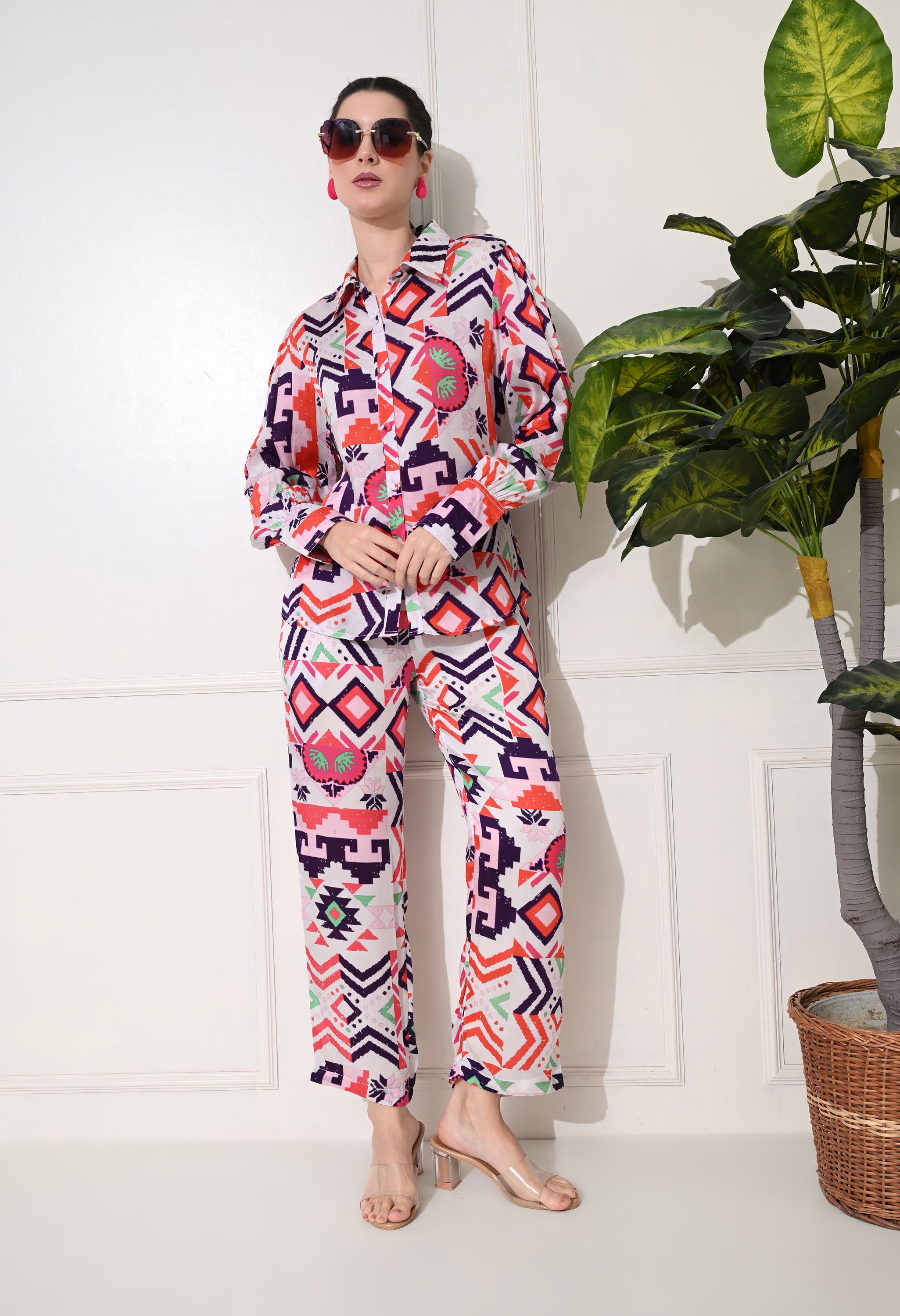 ABSTRACT PRINT COTTON CO-ORD SET