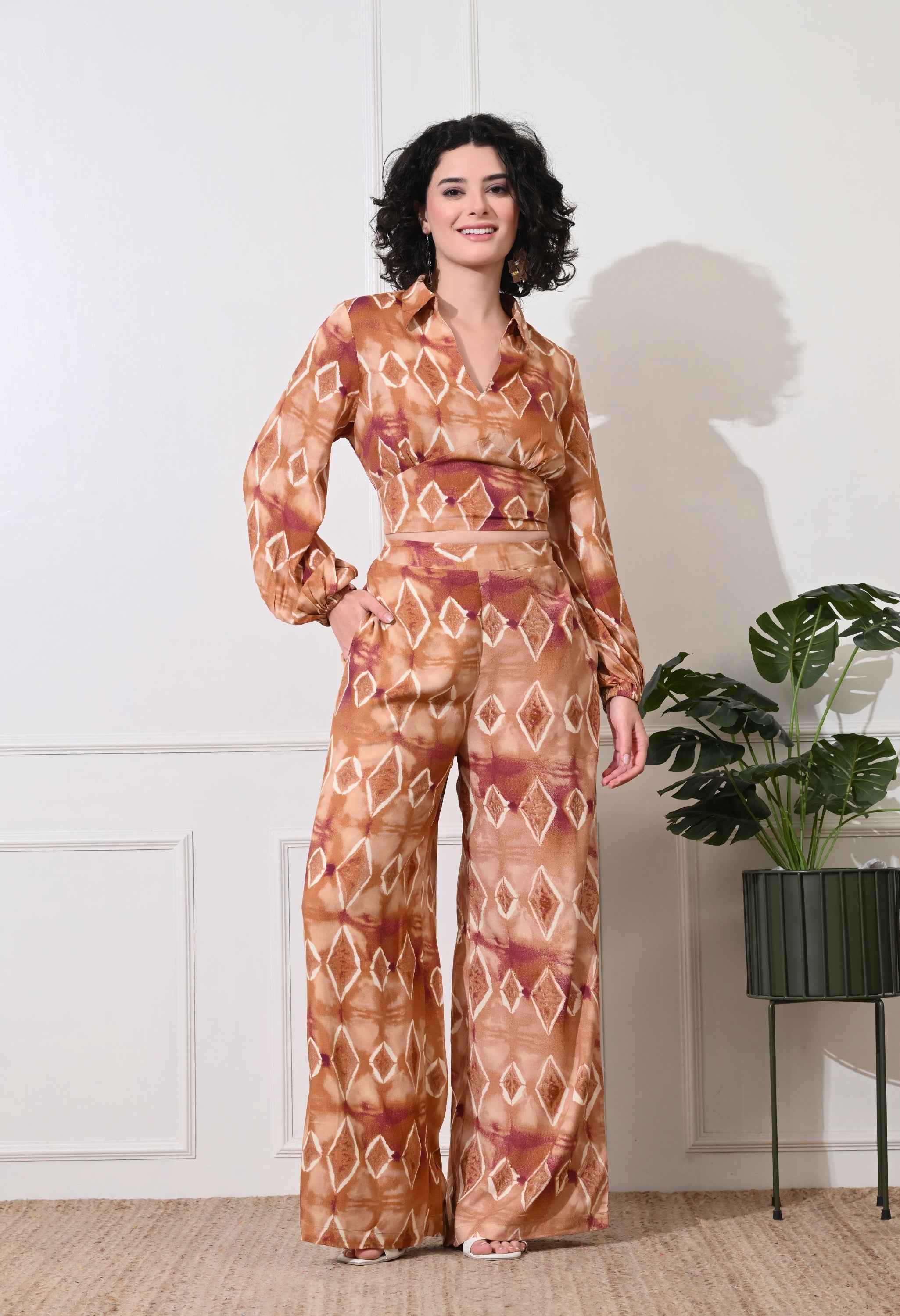 Rayon back knot co-ord set