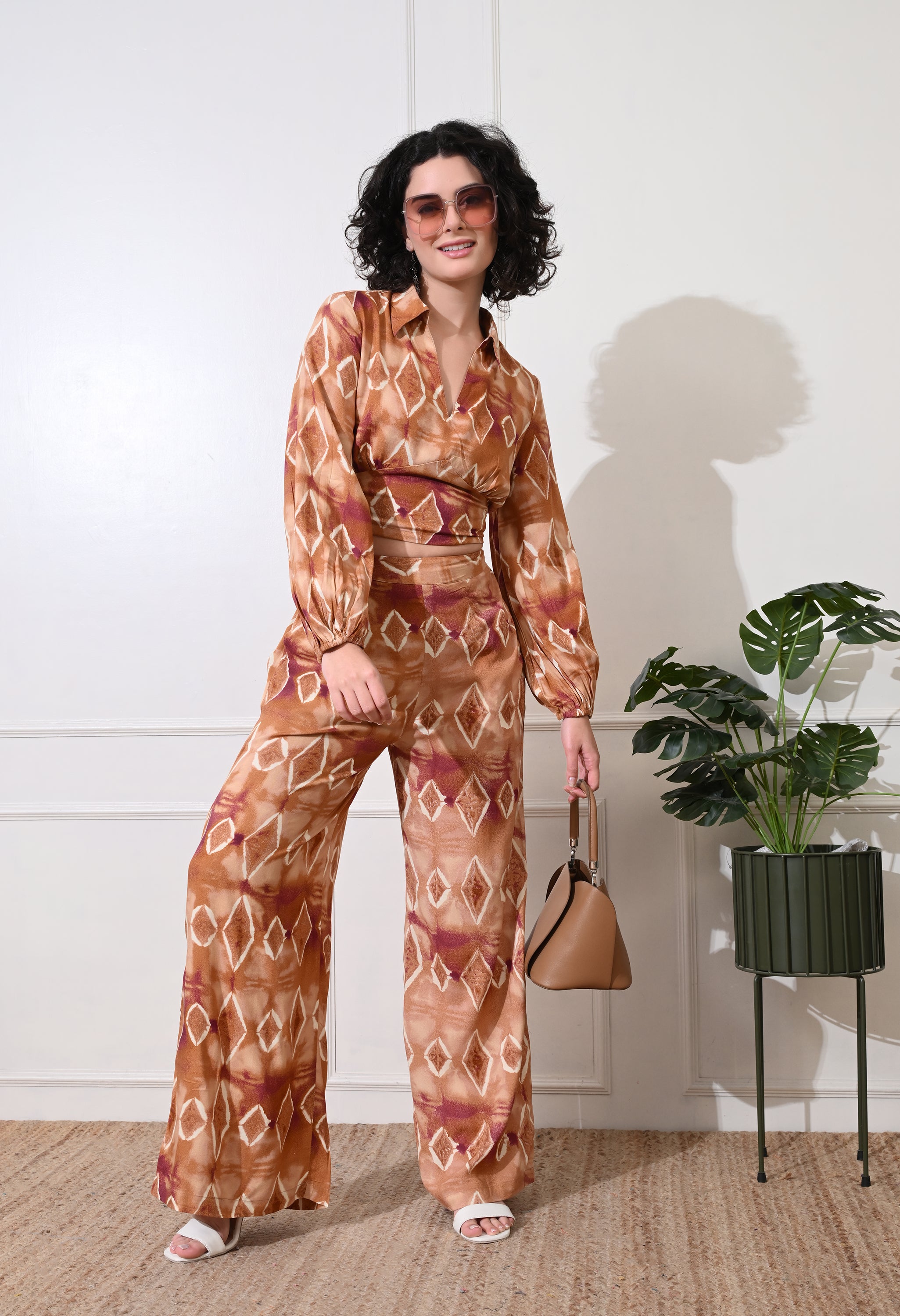 Rayon back knot co-ord set